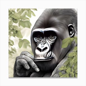 Gorilla In The Jungle Canvas Print