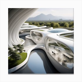 Futuristic Architecture 22 Canvas Print