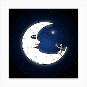 Moon Com Canvas Print