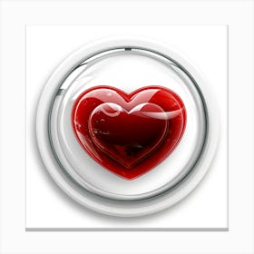 Heart Icon Isolated On White Background Canvas Print