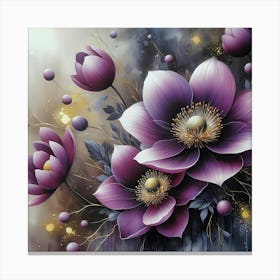 Purple Flowers Canvas Print