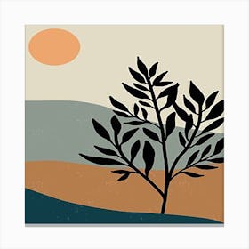 Landscape With Tree Canvas Print