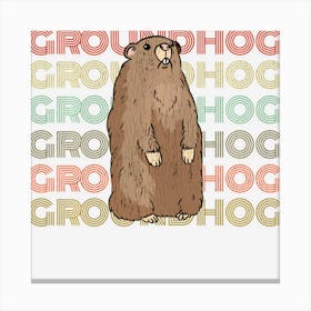 Retro Vintage Groundhog Day Gift Canvas Print