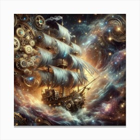 Steampunk Ship Canvas Print