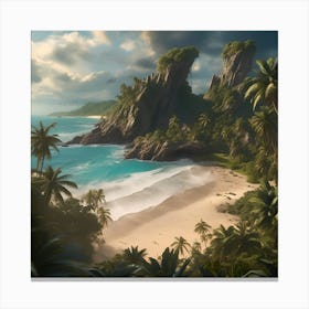 Tropical Island Canvas Print