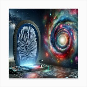 Fingerprint In Space Canvas Print