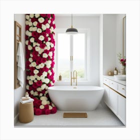 Baño De Lujo Cortinas A La Izquierda Canvas Print