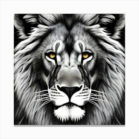 TIGER IN BLACK AND WHITE PRINT Canvas Print