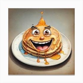 Cartoon Pancakes 1 Canvas Print