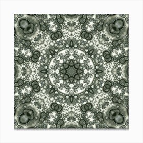 Abstraction Gray Mandala Canvas Print