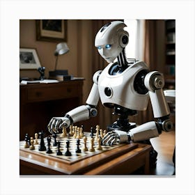 The Robotic Chess Apprentice Canvas Print