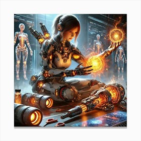 A Highly Detailed Science Fiction Artwork Featurin Canvas Print