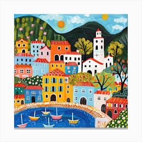 Kids Travel Illustration Italy 4 Canvas Print