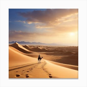 Sahara Desert Camel Canvas Print