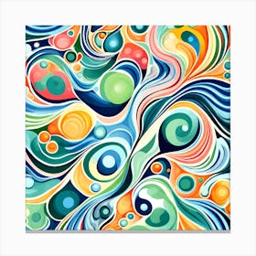 Abstract Colorful Psychedelic Pattern art, 1304 Canvas Print