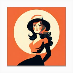 Woman In A Hat 2 Canvas Print