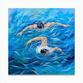 Swimming Art 9 Canvas Print