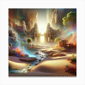 Egyptian Landscape 1 Canvas Print