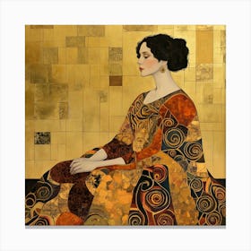 Lady In Gold 2 Canvas Print