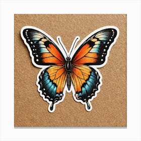 Sticker Of Beautiful Butterfly 3887715869 Canvas Print