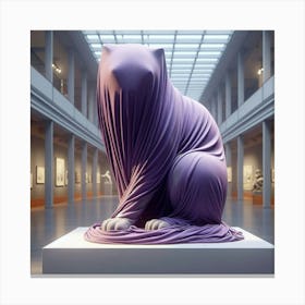 Cat In A Museum Canvas Print