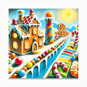Super Kids Creativity:Christmas Gingerbread House 1 Canvas Print