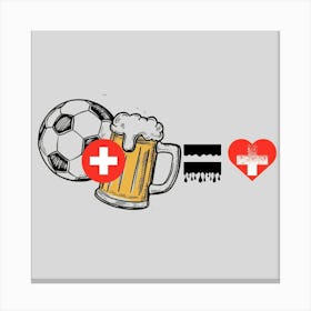 Switzerland And Beer Canvas Print