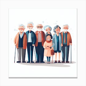 Old People 16 Canvas Print