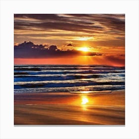 Sunset On The Beach 473 Canvas Print