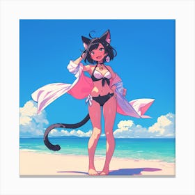 Anime Girl In Bikini 1 Canvas Print