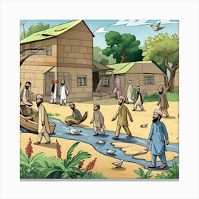 Islamic Village Canvas Print