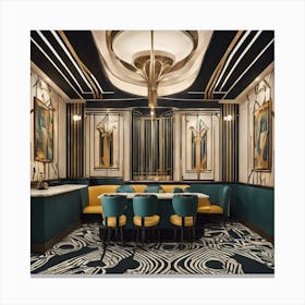 Deco Dining Room 3 Canvas Print