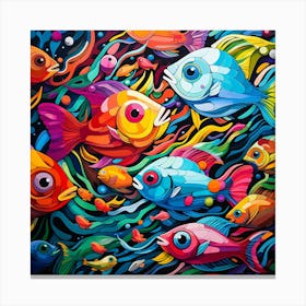 Colorful Fishes 1 Canvas Print