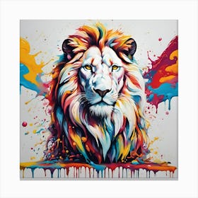 Colorful Lion Canvas Print