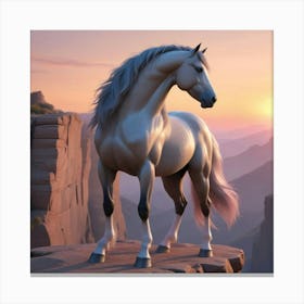 Horse In The Mountains Canvas Print