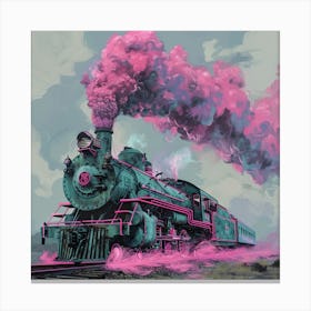 Pink Train Canvas Print