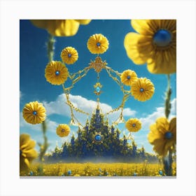 Yellow Flowers In The Sky Canvas Print