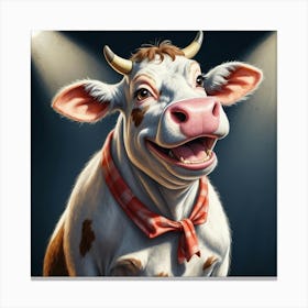 Cow In The Spotlight Canvas Print