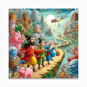 Chinese Jigsaw Puzzle Canvas Print