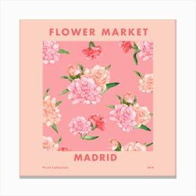 Flower Market Madrid Canvas Print