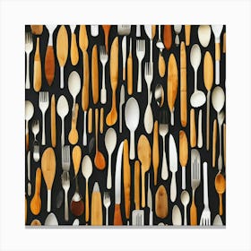 Forks And Spoons 1 Canvas Print