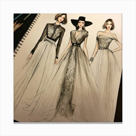 Fashion Sketch 9 Canvas Print