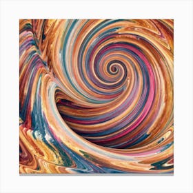 Close-up of colorful wave of tangled paint abstract art 25 Canvas Print