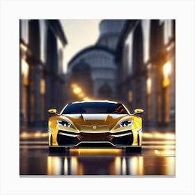 Golden Lamborghini 14 Canvas Print