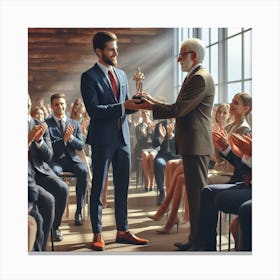 Award To a businessman Canvas Print