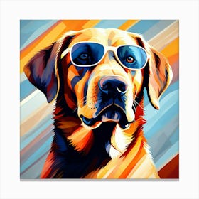 Abstract modernist labrador retriever dog Canvas Print