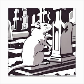 Rat In The Graveyard Canvas Print