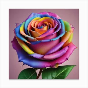 Rainbow Rose 10 Canvas Print