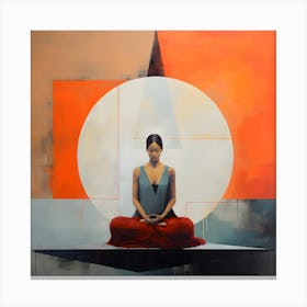Women Meditating Abstracts By Csaba Fikker 2 Canvas Print