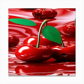 Cherry Wallpaper Canvas Print